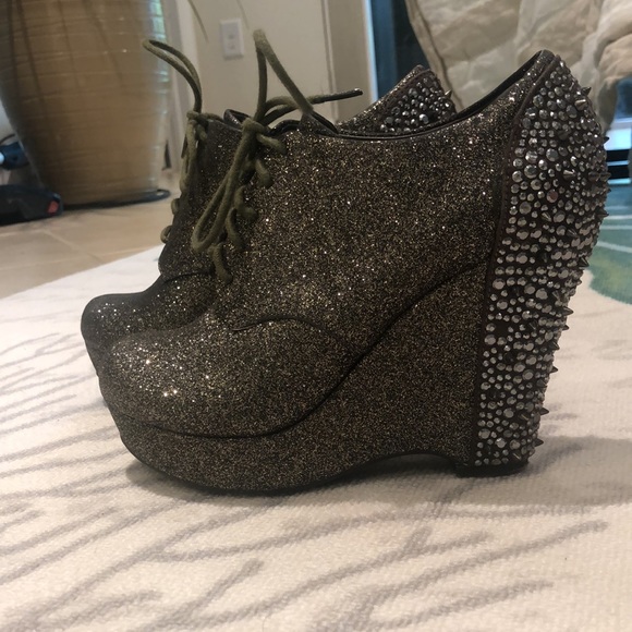 Gianni Bini Wedge Bootie Brings Sparkle 